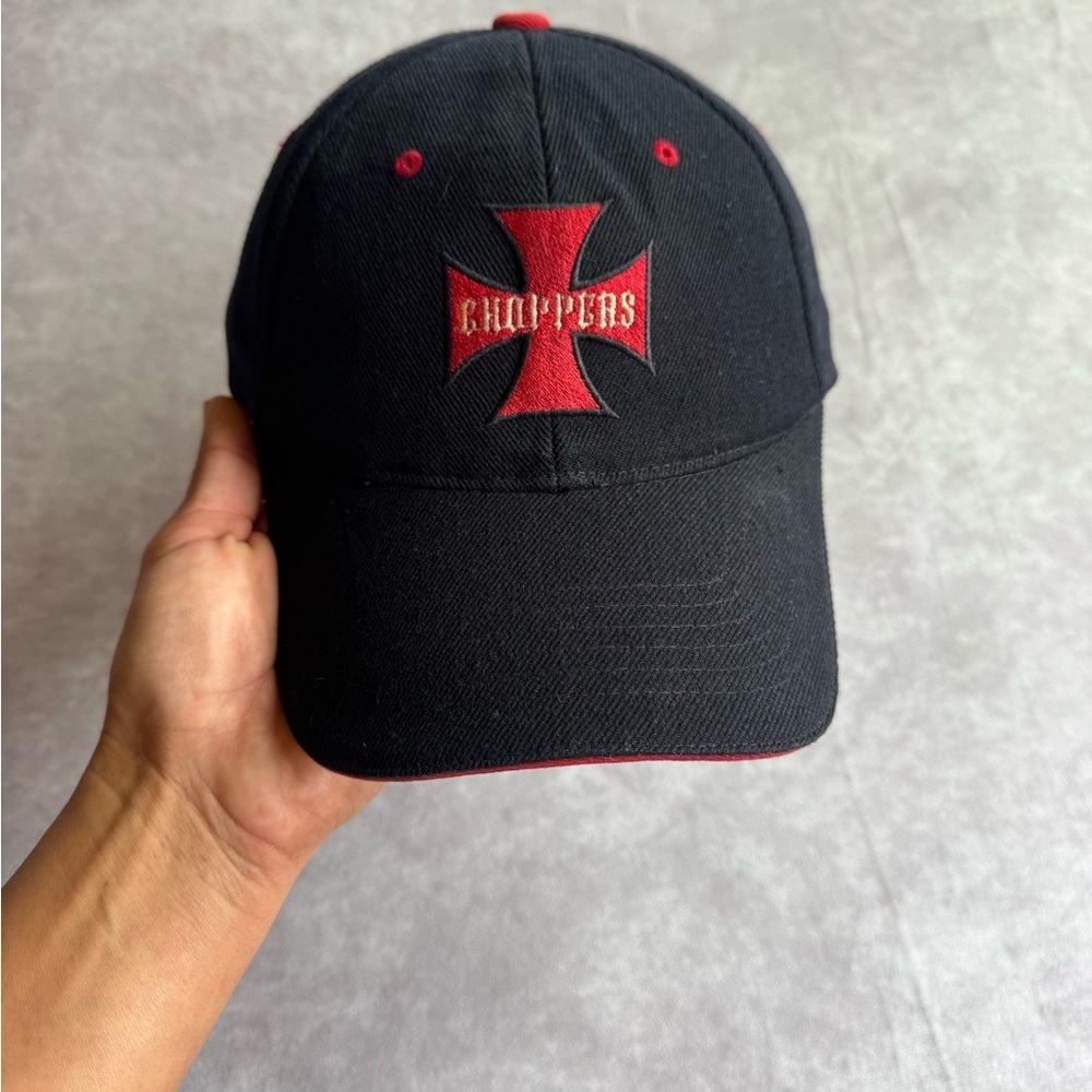 Vintage Choppers Black and Red Men's Cap